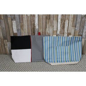Lancome Stripped Tote & Fabric Stripped Tote